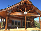 -- In-Progress Log Home Chinking - Guffey, Colorado --